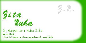 zita muha business card